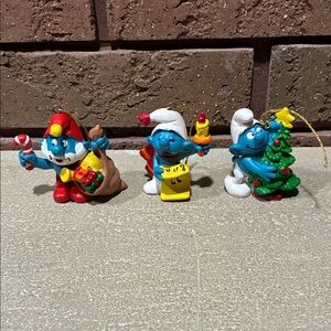 Smurfs Vintage Holiday Ornament Trio